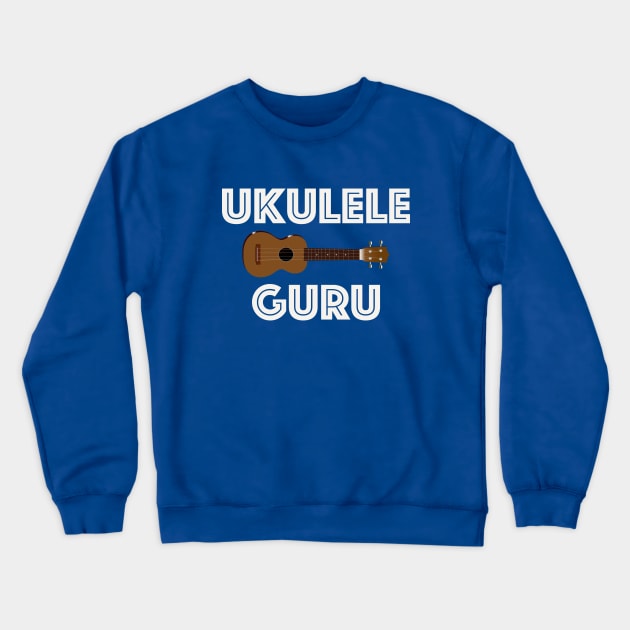 Ukulele Guru King of the Beach Hawaiian Acoustic Uke Crewneck Sweatshirt by natureguided